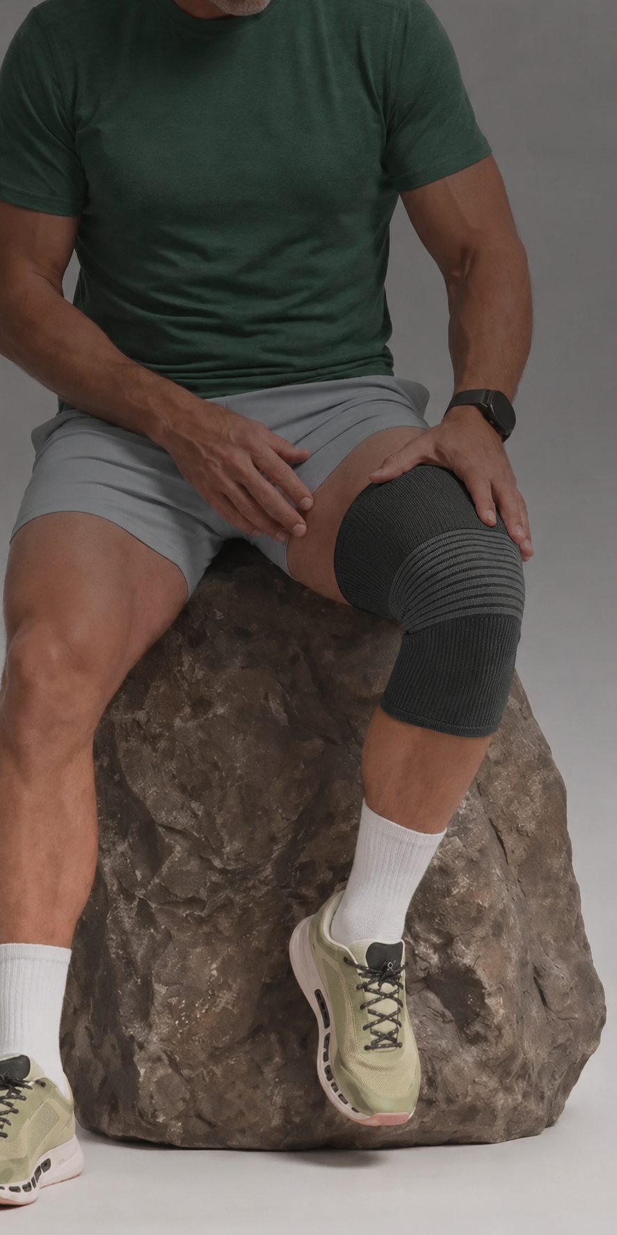 Sovorra knee compression sleeve in use
